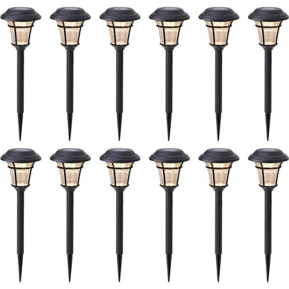 12 Pack Solar Pathway Lights Outdoor Solar Garden Lights for Patio,Yard,Driveway